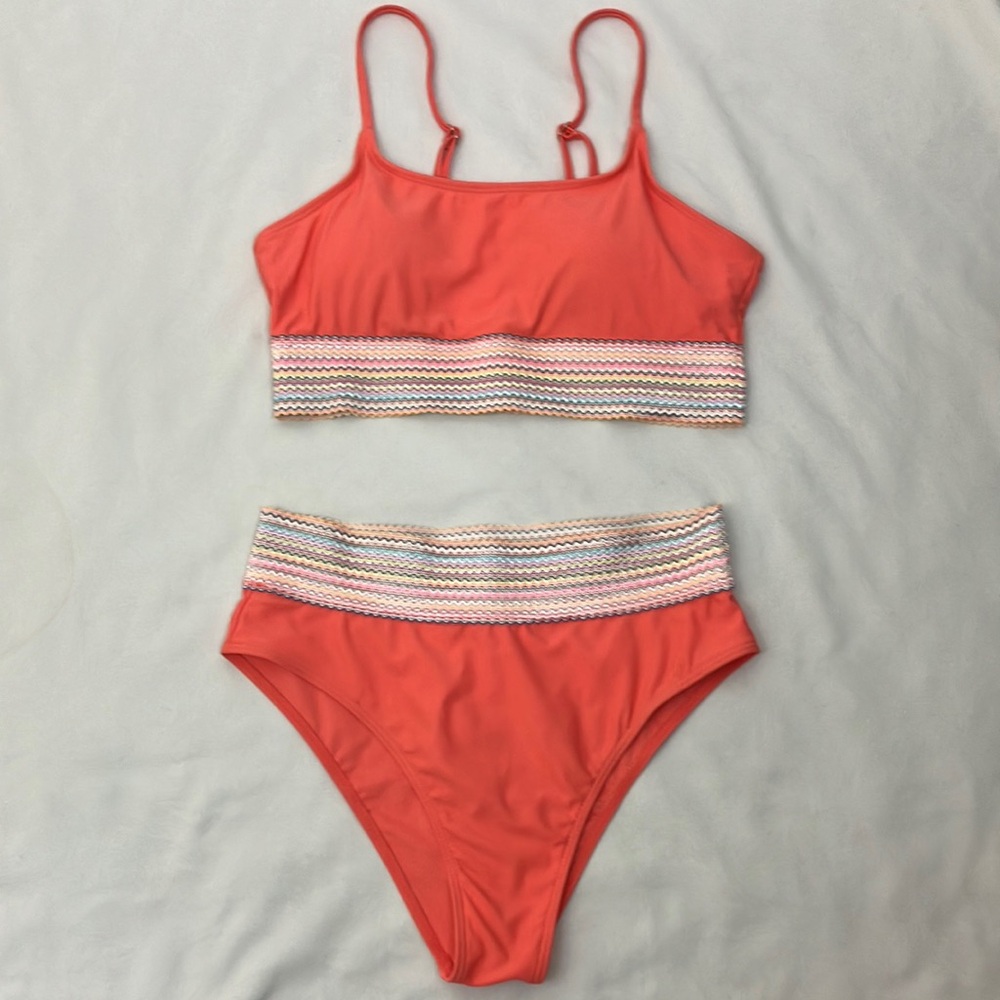 Coral bikini set woman’s size medium